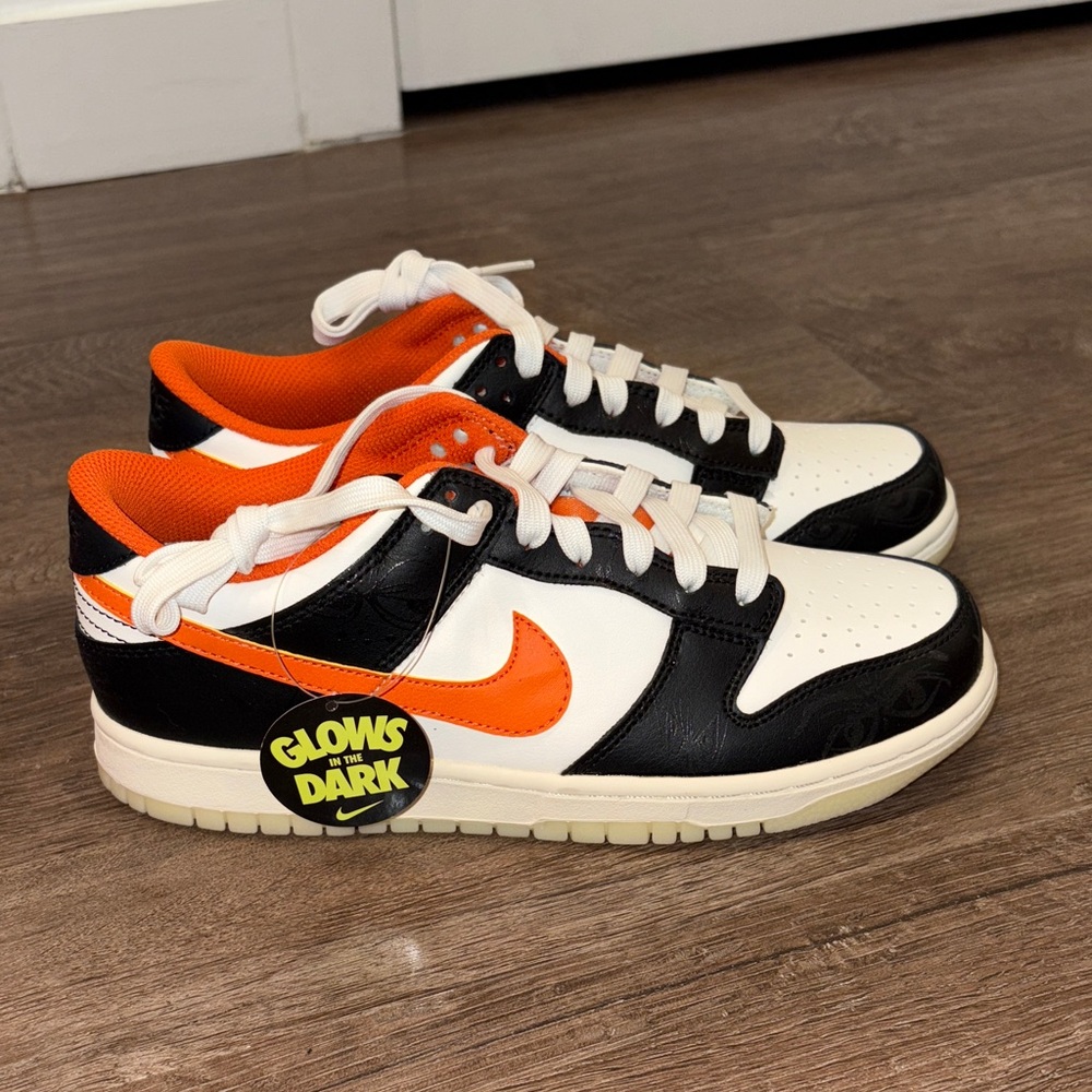 Nike Black and Orange Glow Sneakers - Picture 1 of 10